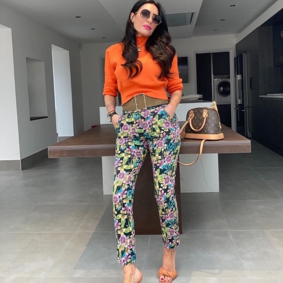 NWT orange zara shoulder pad knit top - Picture 12 of 17